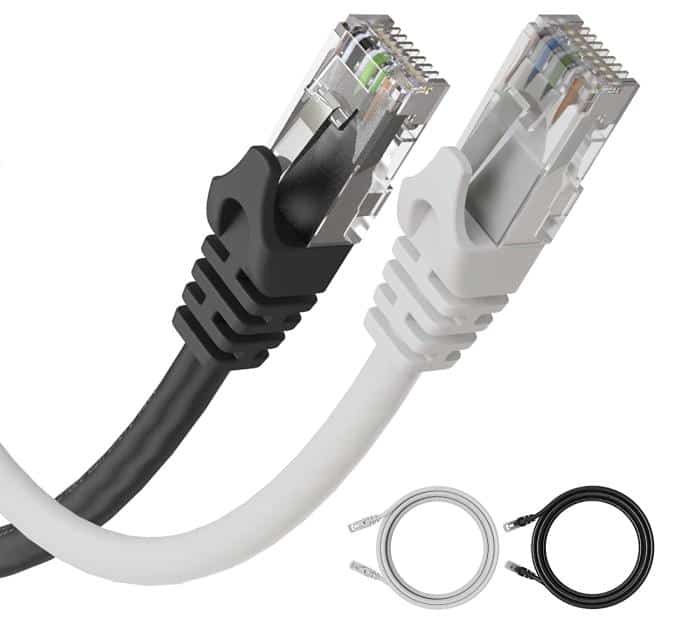 Cat6 Ethernet Cable, 10 Feet (2 Pack) LAN, utp Cat 6, RJ45, Network Cord