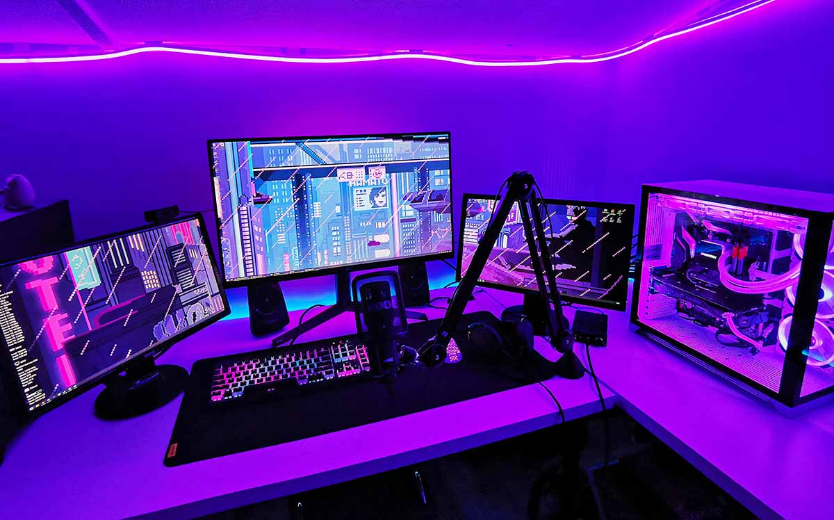 purple gaming set up P game build